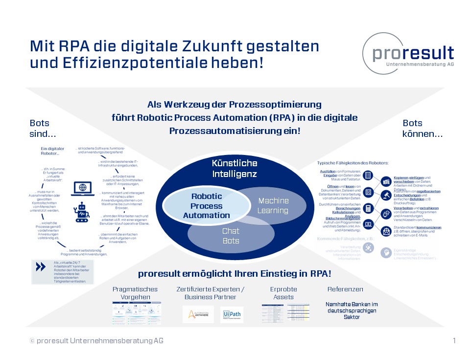 Erfolgreiche Einführung von Robotic Process Automation (RPA) in einer Spezialbank im Geno-Sektor