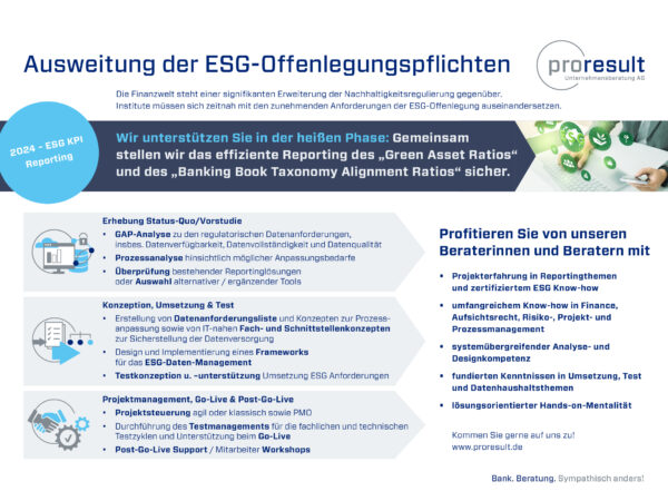 ESG KPIs are coming soon – Die Offenlegung der Nachhaltigkeitsrisiken geht in die „heiße Phase“